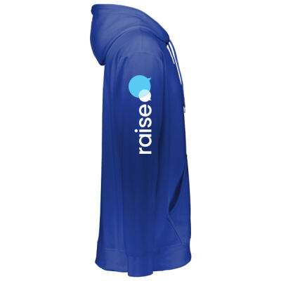 Raise Sleeve Print Hoodie - Dark Blue Thumbnail