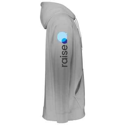 Raise Sleeve Print Hoodie - Grey Thumbnail