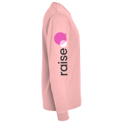 Raise Sleeve Print Sweatshirt - Pink Thumbnail